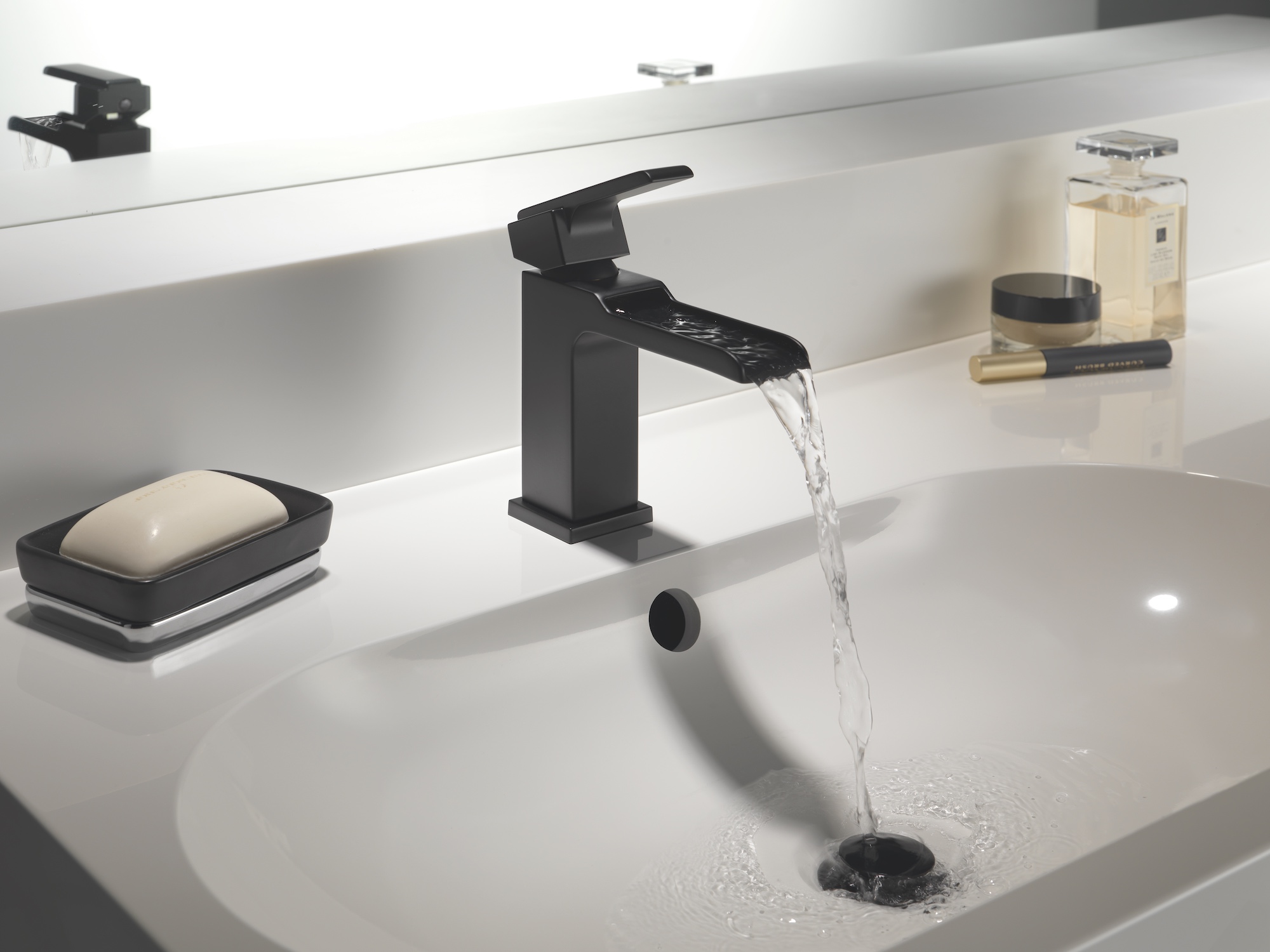 delta bathroom sink faucets matte black