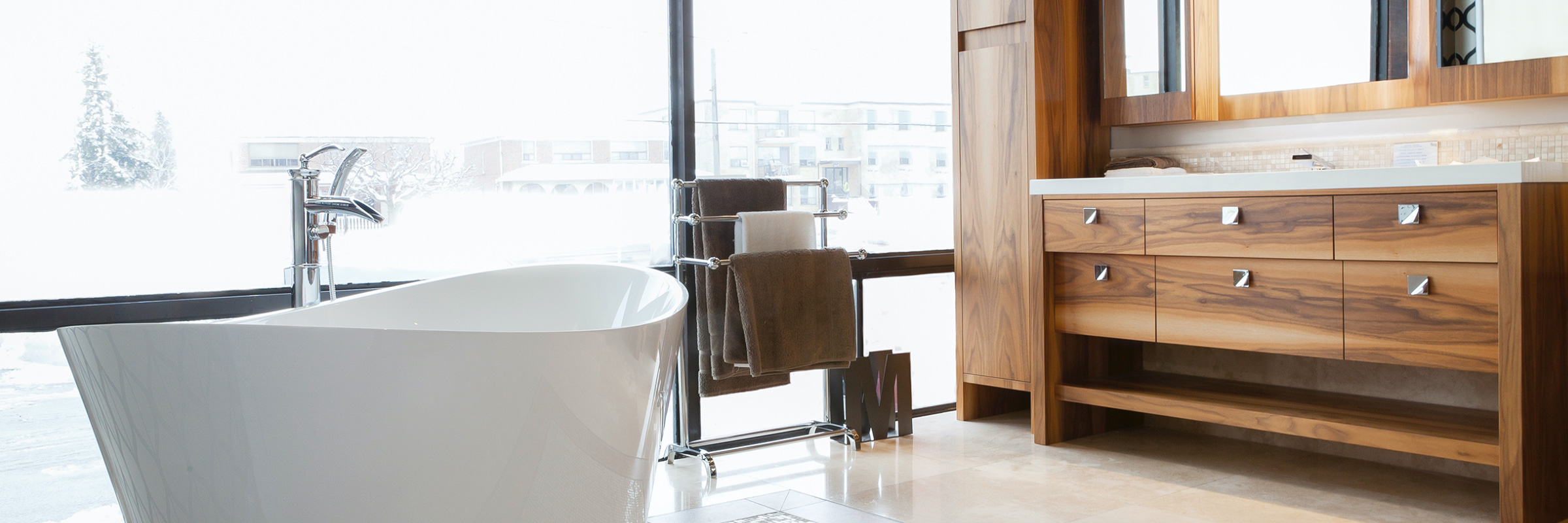 Bathroom samples in Kitchen and Bath Showrooms